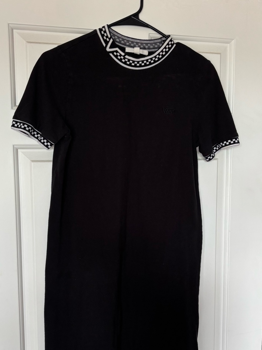 Vans Black Midi Dress with Checker Trim